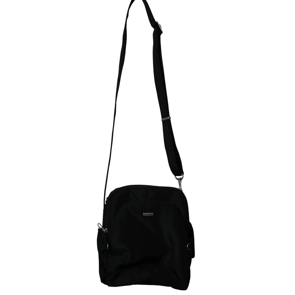 Travelon Black Nylon Anti-Theft‎ Crossbody Bag Adjustable Strap Travel Purse